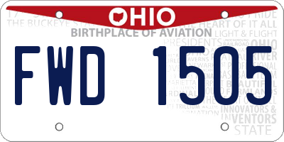 OH license plate FWD1505