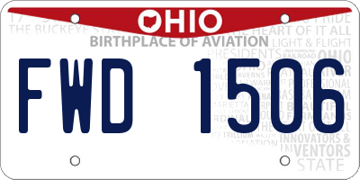 OH license plate FWD1506