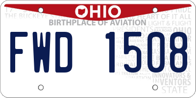 OH license plate FWD1508