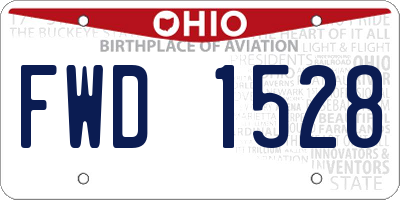 OH license plate FWD1528