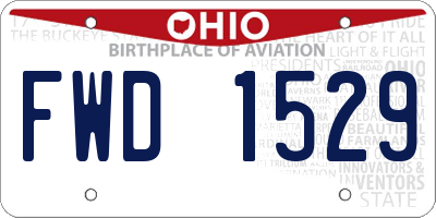 OH license plate FWD1529