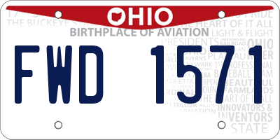 OH license plate FWD1571