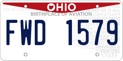 OH license plate FWD1579