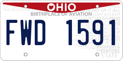 OH license plate FWD1591