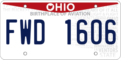 OH license plate FWD1606