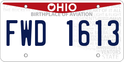 OH license plate FWD1613