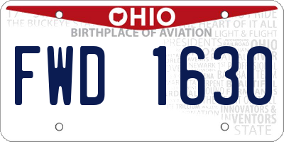 OH license plate FWD1630