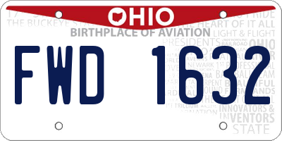 OH license plate FWD1632