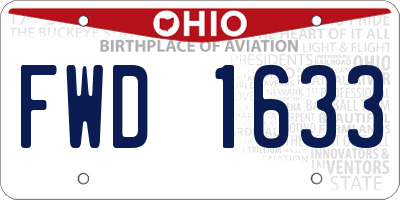 OH license plate FWD1633