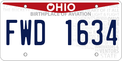OH license plate FWD1634