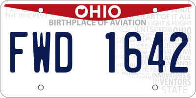 OH license plate FWD1642