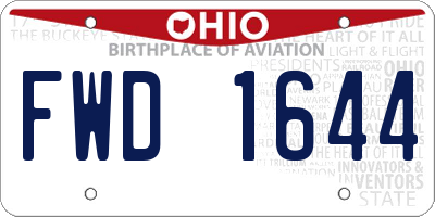 OH license plate FWD1644