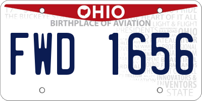 OH license plate FWD1656