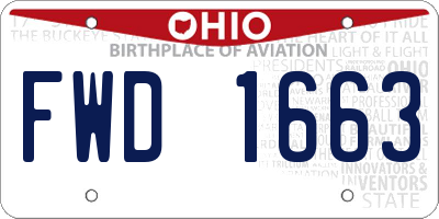 OH license plate FWD1663