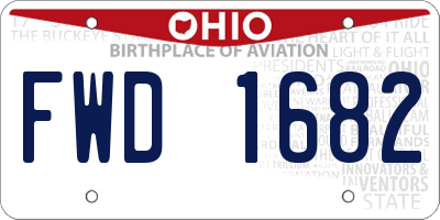 OH license plate FWD1682