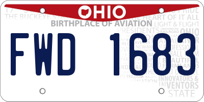 OH license plate FWD1683