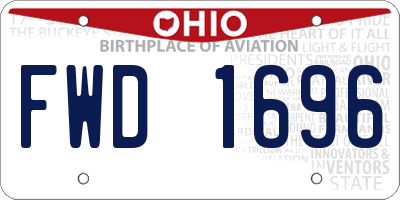 OH license plate FWD1696