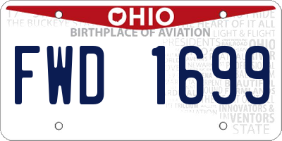 OH license plate FWD1699