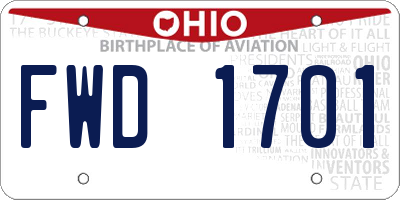 OH license plate FWD1701