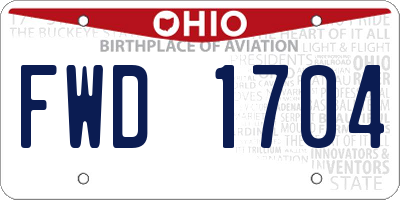 OH license plate FWD1704