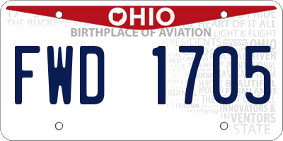 OH license plate FWD1705