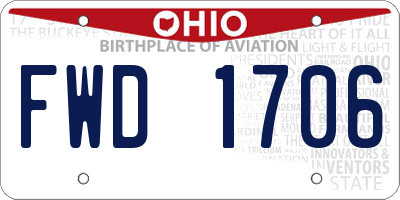 OH license plate FWD1706