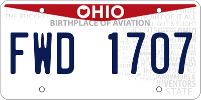 OH license plate FWD1707