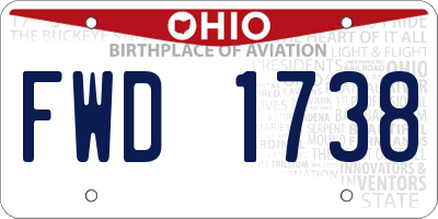OH license plate FWD1738
