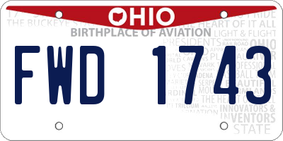 OH license plate FWD1743
