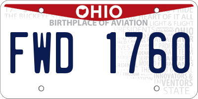 OH license plate FWD1760