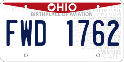 OH license plate FWD1762
