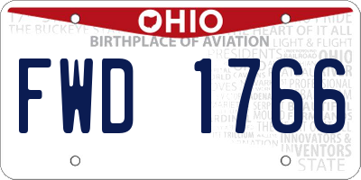 OH license plate FWD1766