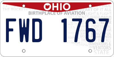 OH license plate FWD1767