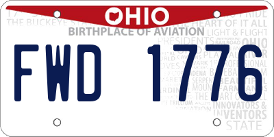OH license plate FWD1776