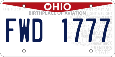 OH license plate FWD1777