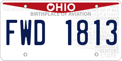 OH license plate FWD1813