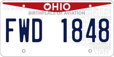 OH license plate FWD1848
