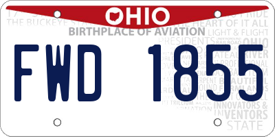 OH license plate FWD1855