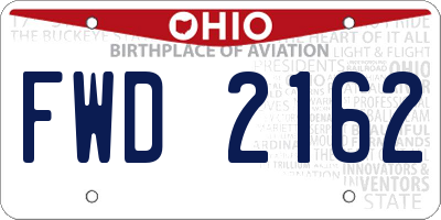 OH license plate FWD2162