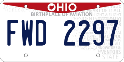 OH license plate FWD2297