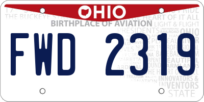 OH license plate FWD2319