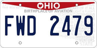 OH license plate FWD2479