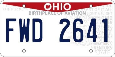 OH license plate FWD2641