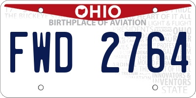OH license plate FWD2764