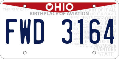 OH license plate FWD3164