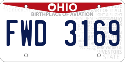 OH license plate FWD3169