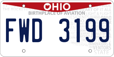 OH license plate FWD3199