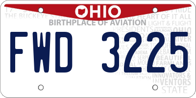 OH license plate FWD3225