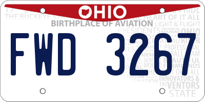 OH license plate FWD3267