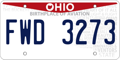 OH license plate FWD3273